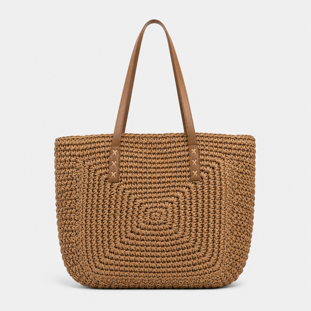 Liora | Damska Pleciona Torebka Shopper – Letnia Torba w Stylu Boho