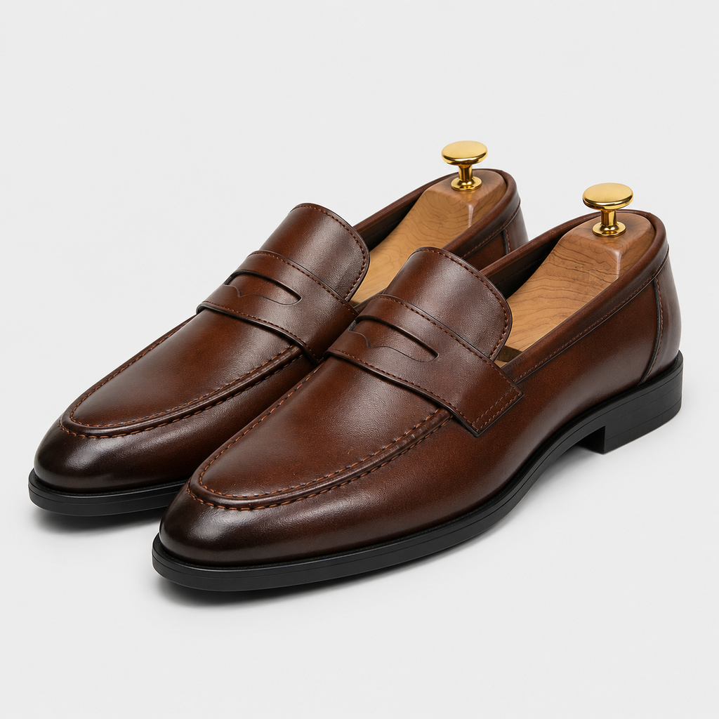 Leon | Męskie Eleganckie Mokasyny Wsuwane – Klasyczne Buty Formalne
