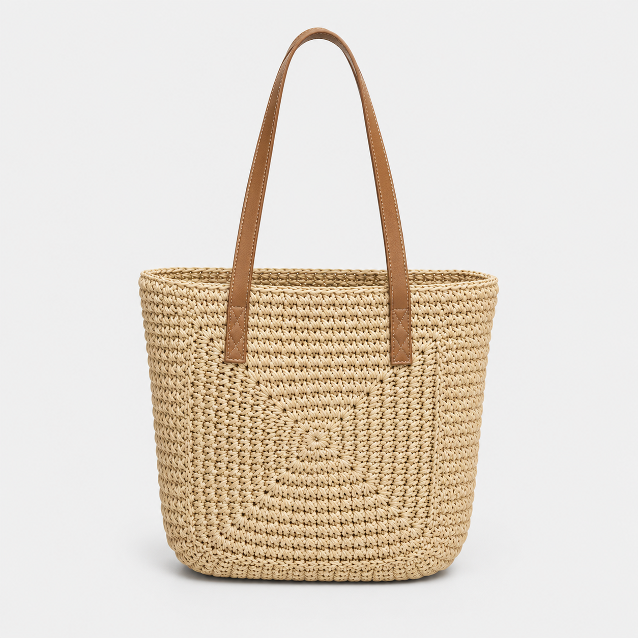 Liora | Damska Pleciona Torebka Shopper – Letnia Torba w Stylu Boho