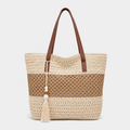 Selena | Damska Pleciona Torebka Plażowa Shopper – Lekka Torba Letnia Boho