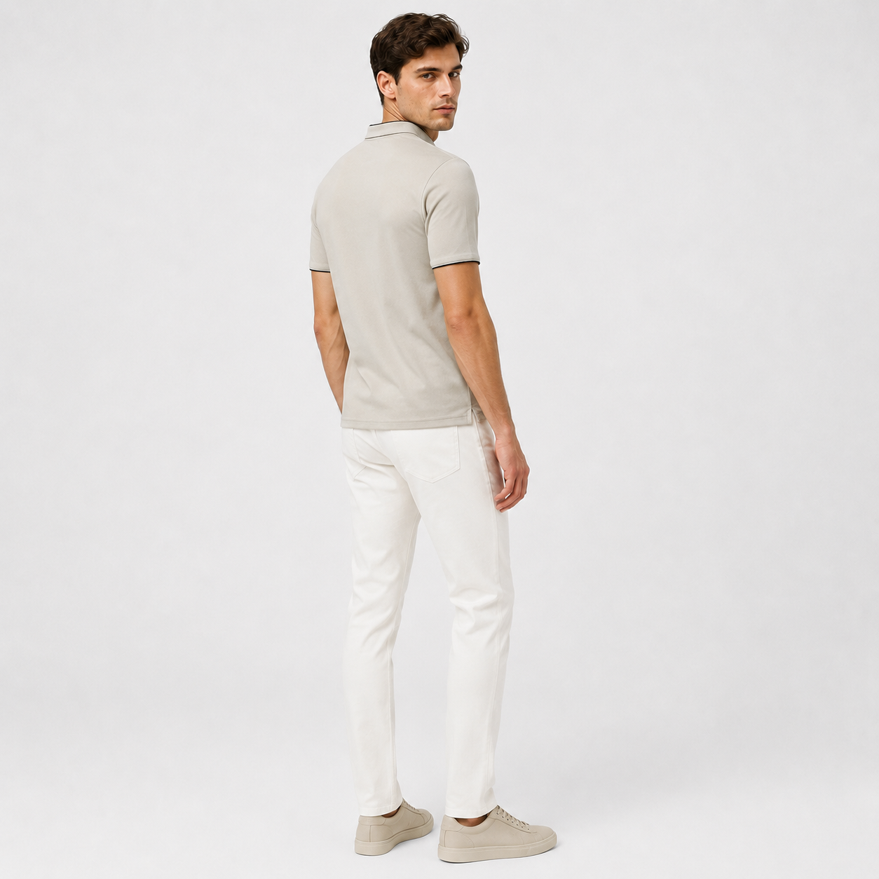 Marek | Męska Koszulka Polo – Minimalistyczny Stójkowy Fason