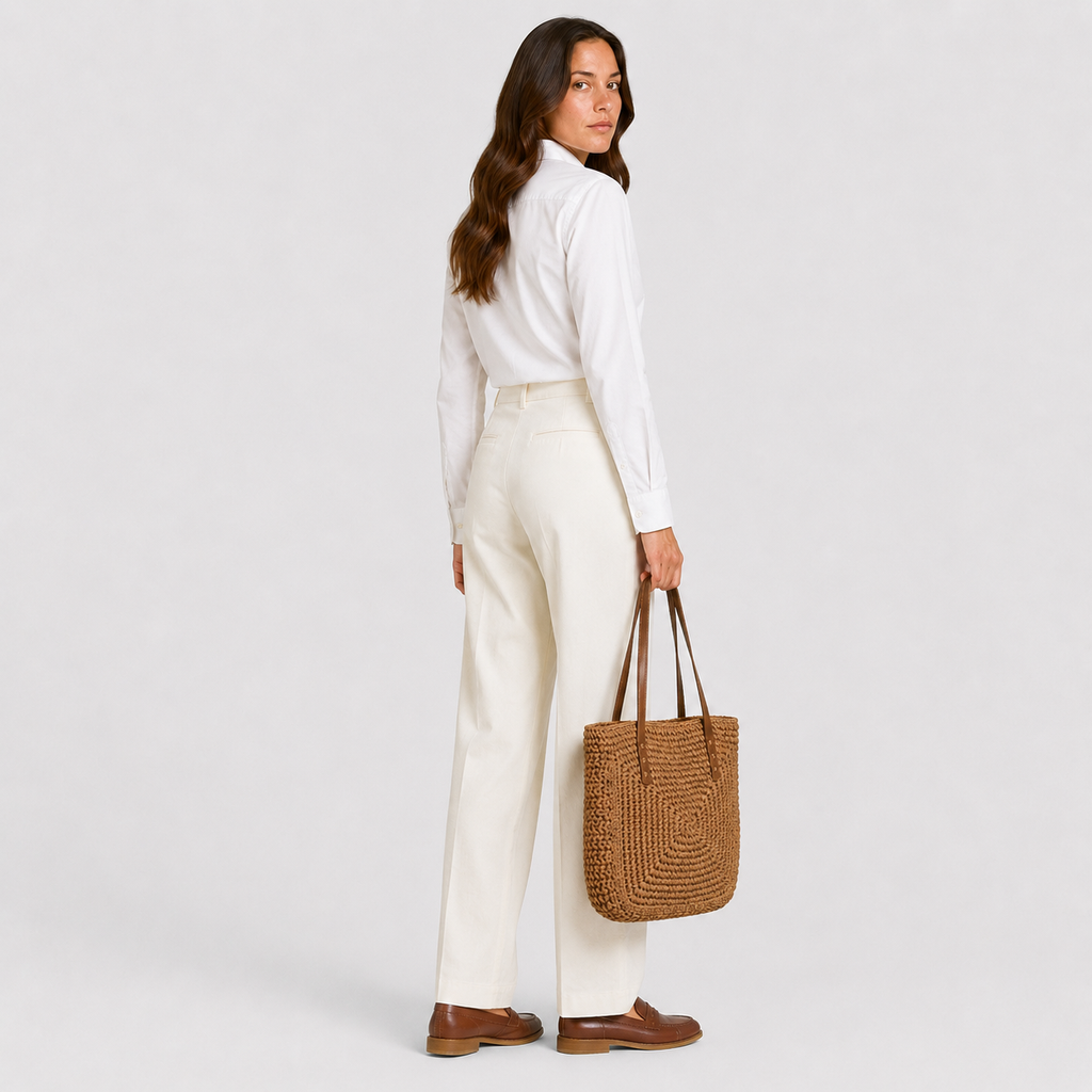 Liora | Damska Pleciona Torebka Shopper – Letnia Torba w Stylu Boho