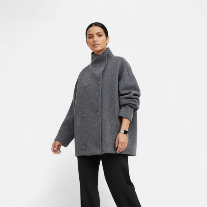 Damska kurtka z wysokim kołnierzem