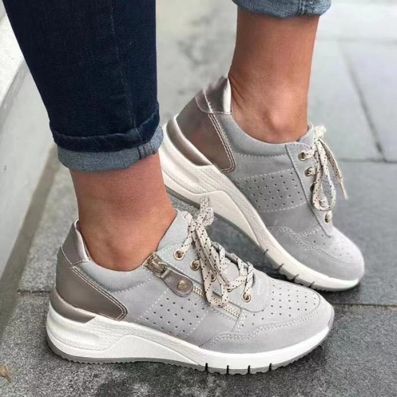 Damskie sneakersy sznurowane na co dzień