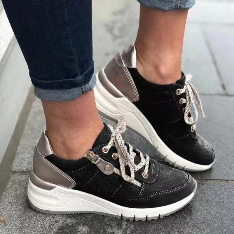 Damskie sneakersy sznurowane na co dzień