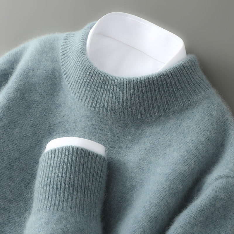 Męski sweter z okrągłym dekoltem do eleganckich zestawów