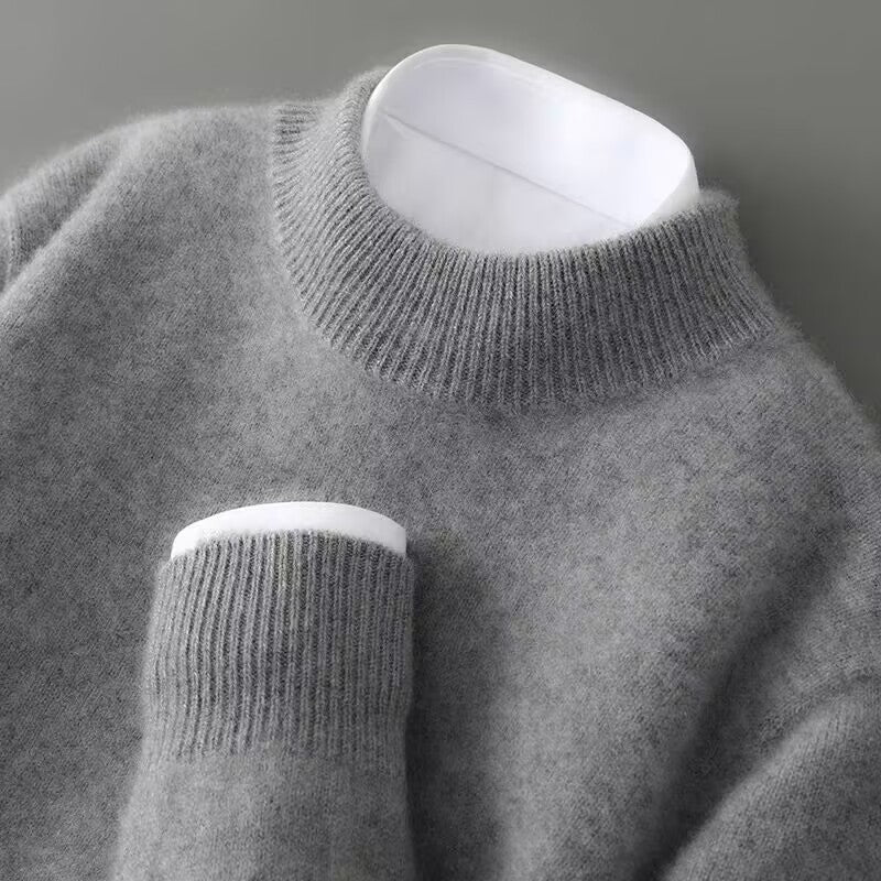 Męski sweter z okrągłym dekoltem do eleganckich zestawów