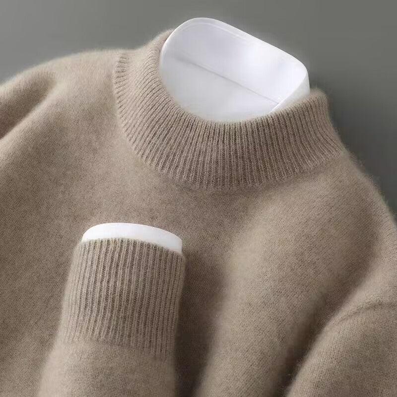 Męski sweter z okrągłym dekoltem do eleganckich zestawów