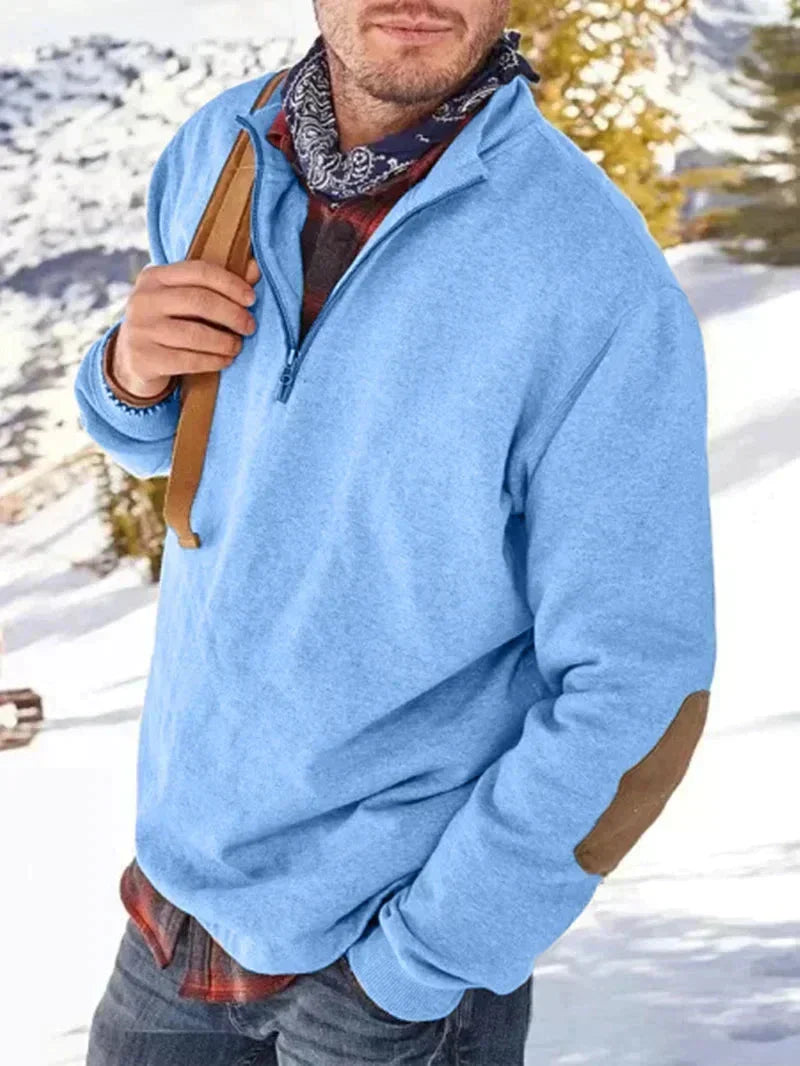 Męski sweter z wysokim kołnierzem na chłodne dni