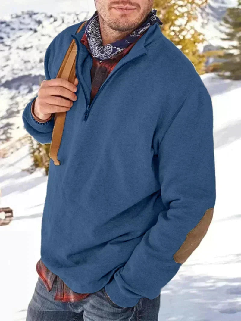 Męski sweter z wysokim kołnierzem na chłodne dni