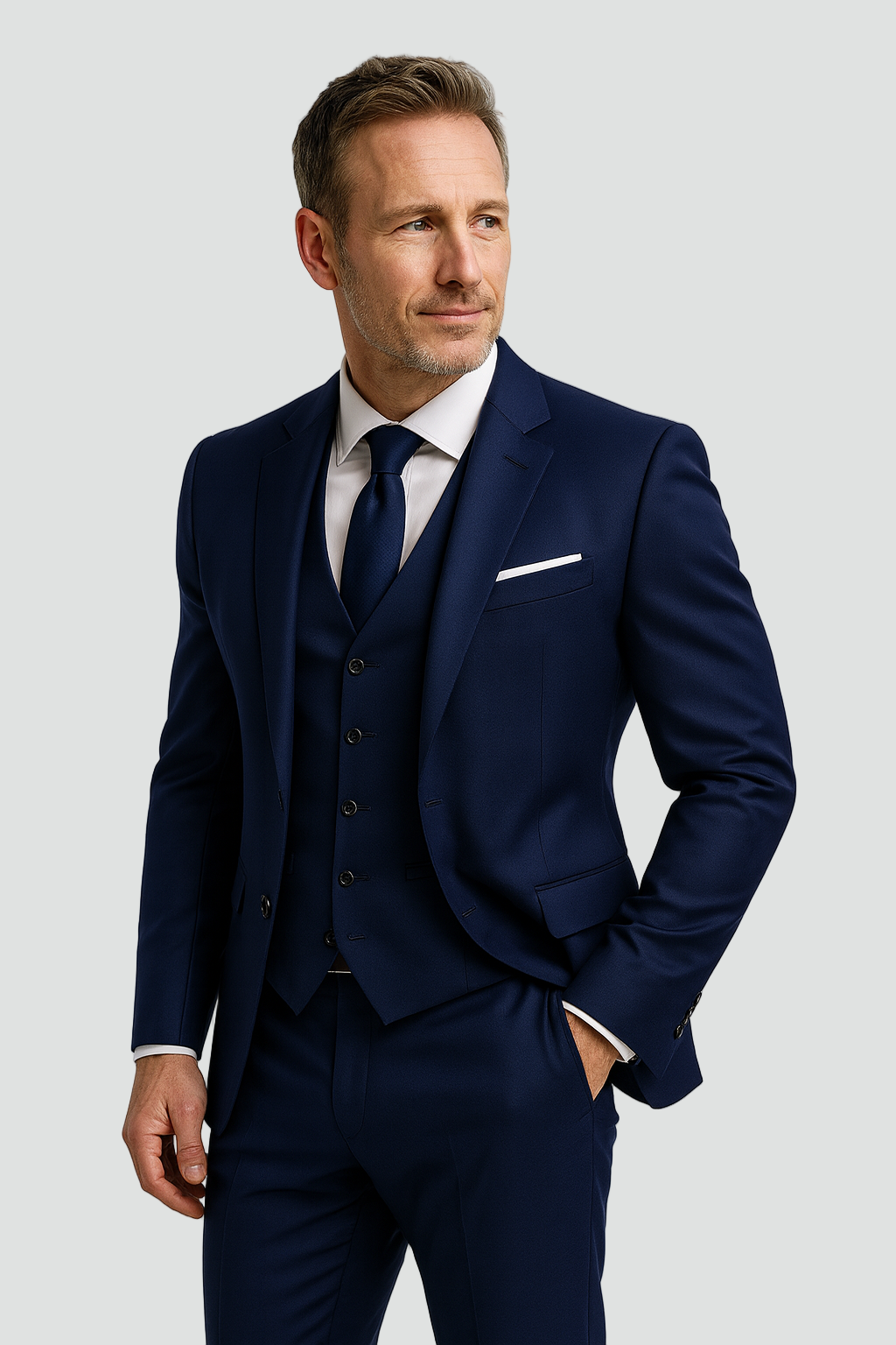 Męski trzyczęściowy garnitur na eleganckie okazje