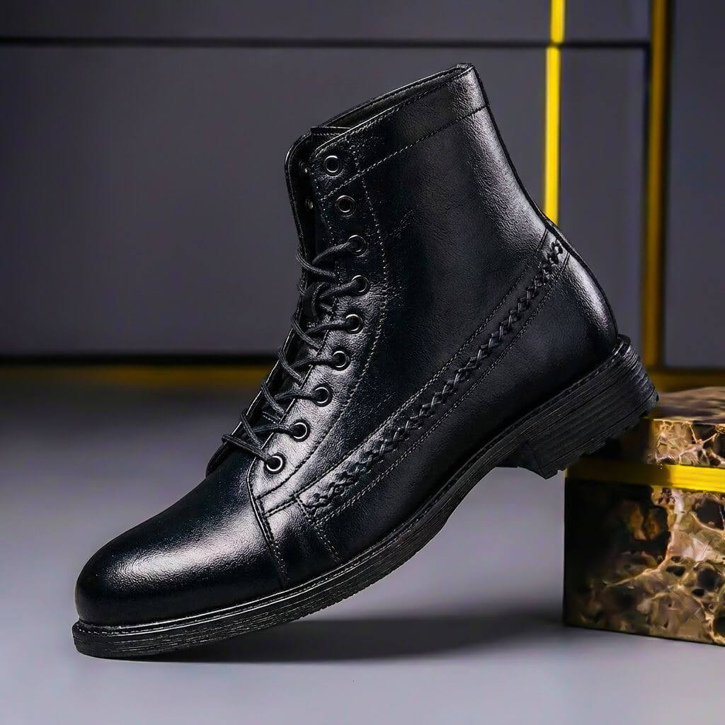 Męskie botki sznurowane na chłodniejsze dni jesienią
