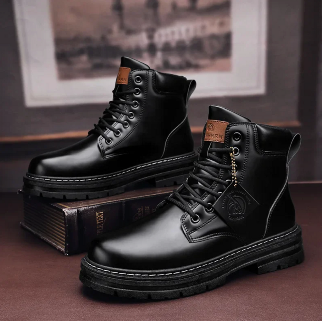 Męskie wysokie buty na jesienne i zimowe dni